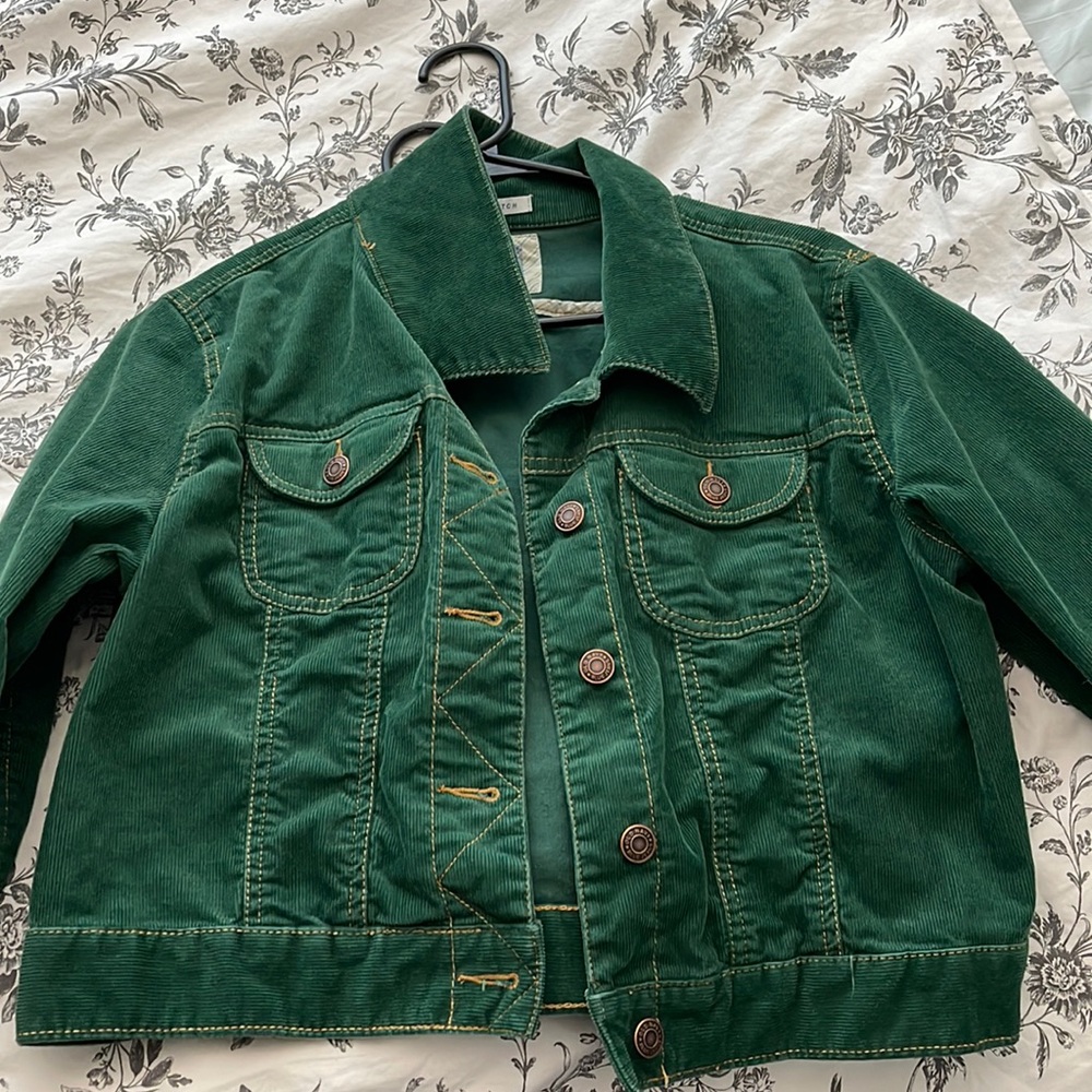 Old Navy blue jeans brand cropped jacket